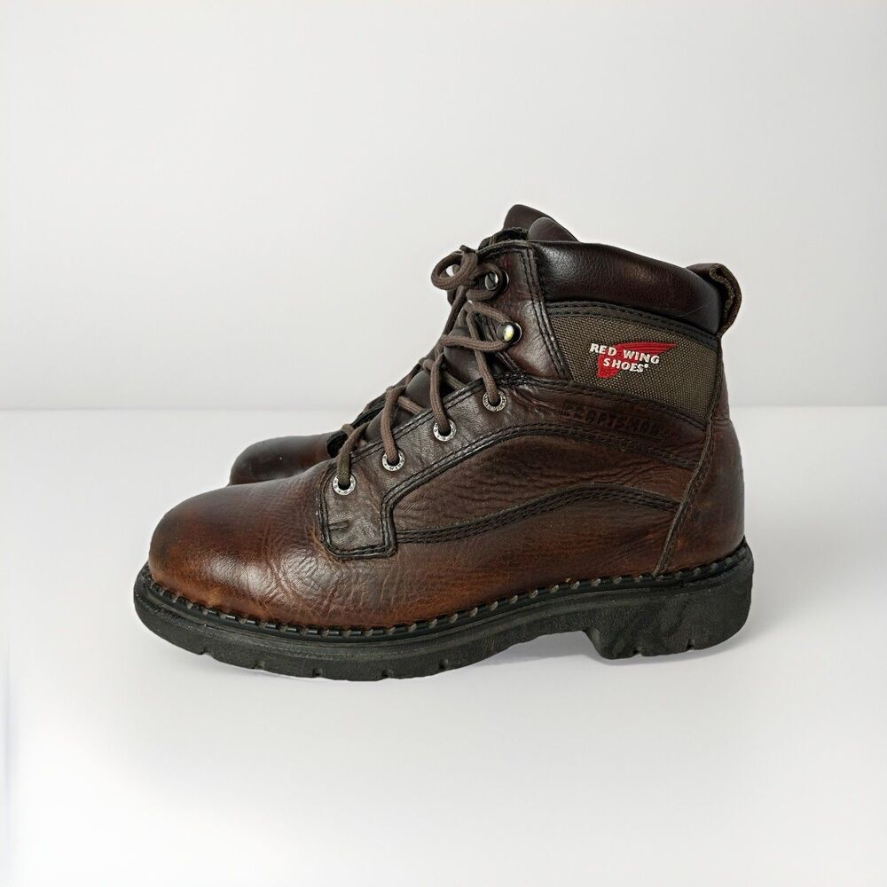 Red Wing Irish Setter EH Leather Work Boots Mens Size 9 D Brown USA Made